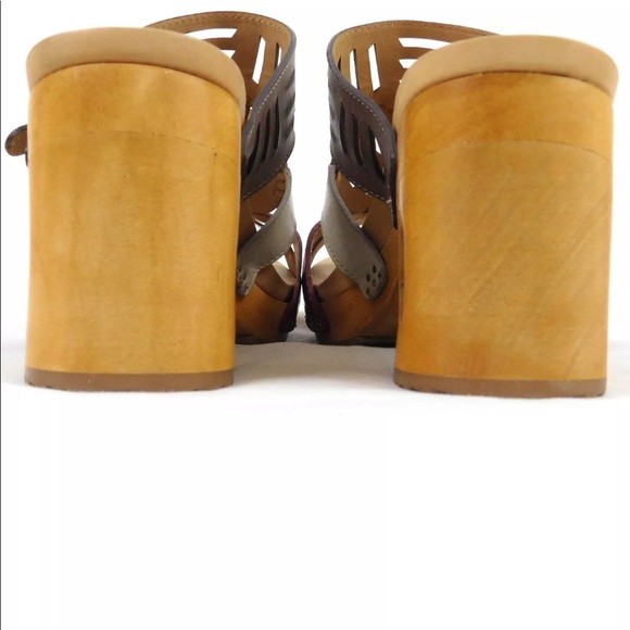 New Dansko Oralee Leather Boho Chic Wood Heels - Picture 5 of 7